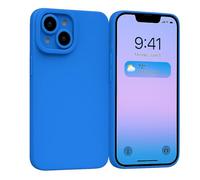 POINT&GO Funda Silicona iPhone Color (Azul Oscuro, iPhone 15 Pro MAX)