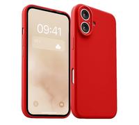 POINT&GO Funda Silicona iPhone Color (Rojo, iPhone 16)