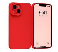 POINT&GO Funda Ultra Delgada para iPhone 15 Color Rojo, Carcasa Fina y Ligera, Funda Protectora Resistente, protección contra Golpes y arañazos, Ajuste, diseño Elegante y Minimalista, Tacto Suave