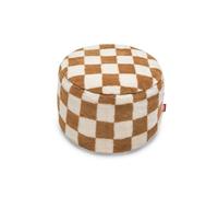 Point Puf Teddy Ajedrez/ Crema Almendra
