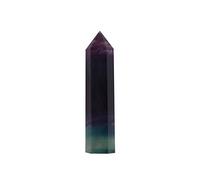 Point Stone Hexagonal Cuarzo Fluorita Natural Varita Amatista Decoración del Hogar Lindo Charms (A, Talla única), Piedra rugosa, No es una piedra preciosa