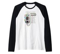 Point To Point Wired Vacuum Tube Vintage Audio Amp Camiseta Manga Raglan