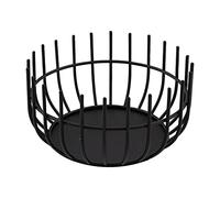 Point-Virgule Cesta de frutas de metal, decoración escandinava, cesta de alambre, color negro, 20 cm