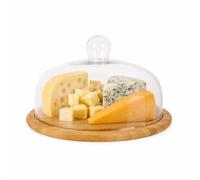 Point-Virgule Quesera Cristal, queseras con Tapa de Cristal para Tabla de quesos, Redonda, 30cm