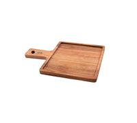 Point-Virgule tabla de servir de madera de acacia cuadrada con asa, estante de hamburguesas, 21cm