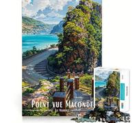 Point Vue Maconde, Isla Mauricio Rompecabezas de 1000 Piezas para Adolescentes Mejora la Memoria Fácil de Usar Ocio Corte Firme Decoración de Pared (38x52cm)