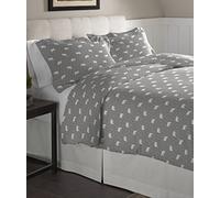 Pointehaven Flannel Oversized Duvet Set Juego de edredón Extragrande de Franela, Oso Polar, Matrimonio, 3