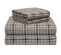 pointehaven Juego de sábanas de Franela con Estampado de algodón de Lujo de 180 g/m², Individual XL, Derby