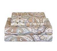 pointehaven Sábanas de percal 100% algodón, Juego de sábanas y Fundas de Almohada Estampadas, Juego de sábanas de algodón Suave de 4 Piezas, se Adapta a colchones de 45.7 cm de Profundidad, Color