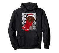 Pointer alemán de Pelo Corto Feo Navidad día Festivo Amante de los Perros Sudadera con Capucha