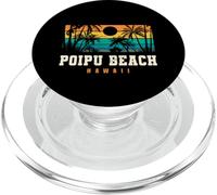 Poipu Beach Hawaii Diseño Retro Poipu Beach Kauai HI PopSockets PopGrip para MagSafe