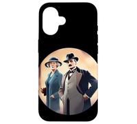 Poirot Miss Marple Juntos Ronda Carcasa para iPhone 16
