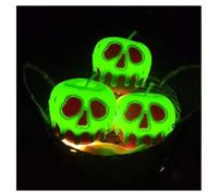 Poison Candy Apple Light, Halloween Decor with 3d Apple Shapes, Enchanted Poison Apples Tealight Holder, Spooky Candys Apples Night Light Tiny Bright, Candy Decoaration for Party or Home(3PCS)