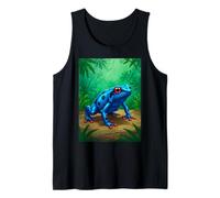 Poison Dart Frog toxina Mortal Selva Tropical cómic Azul Camiseta sin Mangas