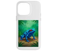 Poison Dart Frog toxina Mortal Selva Tropical cómic Azul Carcasa para iPhone 14 Pro MAX