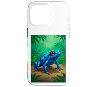 Poison Dart Frog toxina Mortal Selva Tropical cómic Azul Carcasa para iPhone 16 Pro