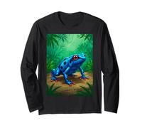 Poison Dart Frog toxina Mortal Selva Tropical cómic Azul Manga Larga