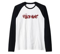 Poison Heart Graffiti Red Love Urban Art Design Camiseta Manga Raglan