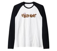 Poison Heart Graffiti Red Love Urban Art Design Camiseta Manga Raglan
