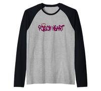 Poison Heart Graffiti Red Love Urban Art Design Camiseta Manga Raglan