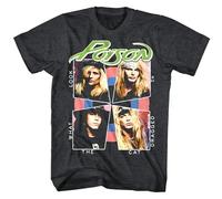 Poison Look What The Cat Dragged In Album Cover Metal Rock Merch Unisex 100% Cotton Short-Sleeve T-Shirts Black M