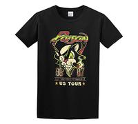 Poison Look What The Cat Dragged In USA Tour 1986-87 Cigar Concert Unisex 100% Cotton Short-Sleeve T-Shirts Black M