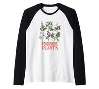 Poisonous Plants Botanical Chart Camiseta Manga Raglan