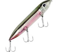 Poisson Nageur Stickbait Flottant Avec Bille Bruiteuse Special Surface - Heddon Super Spook - 12,5Cm - 26G - Ghost Eel