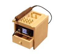 PoiToe Herramienta para Pulir Bordes de Cuero, Bruñidor de Cuero Eléctrico, Control de Temperatura Inteligente de 80-480 ℃, para Pulir Bordes de Cuero DIY, Doble Cabezal Seta