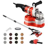 PoiToe Pulidora De Suelos De Hormigón De Tres Cabezales, 3800 W, De Grado Industrial, Equipada con Cubierta Antipolvo Y Disco De Diamante; Adecuada para El Pulido De Piedra D