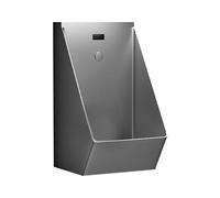 PoiToe Urinario de Pared de Acero Inoxidable, Urinario de Pared de Acero Inoxidable 304 con Sensor Automático Sin Contacto, Adecuado para Hogares, Hoteles, Bares y Estaciones de Tren Silver