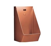 PoiToe Urinario de Pared, Sin Contacto, Fabricado en Acero Inoxidable 304, con Diseño Curvo de Descarga para Evitar Salpicaduras y Olores, Ideal para Hogares, Hoteles, Restaurantes y Bares Rosegold
