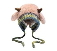 POIUIYQA 2025 Deer Plush Hats - Winter Warm Knit Beanie, Plush Antler Hat for Women and Girls with Comfort Function for Teens, Children, Travel, Holiday, and Outdoor Activities