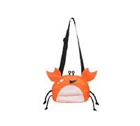 POIUIYQA Bolsa de Playa de Malla para Niños Diseño Cangrejo Bolsa para Recoger Conchas Juguetes de Playa Bolsa Portátil para Piscina Picnic