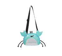 POIUIYQA Bolsa de Playa de Malla para Niños Diseño Cangrejo Bolsa para Recoger Conchas Juguetes de Playa Bolsa Portátil para Piscina Picnic