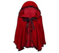 POIUIYQA Capa con Capucha Roja, Disfraces de Carnaval Mujer, Disfraz Caperucita Roja, Disfraz Caperucita con Impresión 3D, Little Red Riding Hood Costume para Carnaval Navidad Fiesta Cosplay