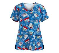 POIUIYQA Casaca Sanitaria Estampada Unisex, Tejido ELÁSTICO. Uniforme Sanitario, Conjunto Sanitario, Camisa Médico, Enfermera, Dentista, Estética, Veterinaria, Hostelería.
