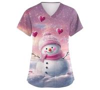 POIUIYQA Casaca Sanitaria Mujer y Hombre, Tejido Elástico, Cuello en V. Camisa Médico, Enfermera, Dentista, Estética, Veterinaria. Unisex
