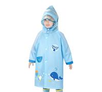 POIUIYQA Chubasqueros para Niños y Niñas Impermeables Poncho de Lluvia Ligero Chaqueta de Lluvia Ropa Abrigo de Lluvia de Dibujo Animado con Funda de Mochila 1-8 Años
