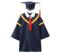 POIUIYQA Conjunto Académico Graduación Niños Niñas Toga Escolar Con Birrete Sombrero Borla y Estola Traje Infantil 2026 Para Jardín de Infancia Escuela Primaria Ceremonia Escolar Unisex