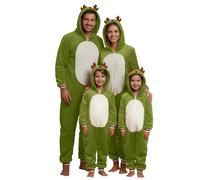 POIUIYQA Disfraz De Reno De Navidad para la Familia Disfraz De Cosplay De Mono Unisex Pijama De Una Pieza Mono De Cosplay De Ropa para Hogar para Mujeres para Hombre Navidad para Adultos