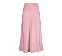 POIUIYQA Falda de Satén para Mujer Cintura Alta Elástica Midi Falda Casual Skirt A-Línea con Cremallera Elegante Larga Faldas de Seda Maxi Plisada Skirts Fiesta Saten Otoño