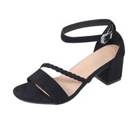 POIUIYQA Sandalias Mujer Tacón Alto, Sandalias De Mujer Grises Con Tiras Trenzadas, Zapatos Elegantes Para Fiesta Verano, Calzado Para Mujer