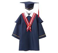 POIUIYQA Toga y Birrete Graduación Infantil 2026 Para Niños Niñas Conjunto Escolar Académico Unisex Con Chal y Borla Traje Preescolar Guardería Fiesta Fin de Curso Fotografía Ceremonia