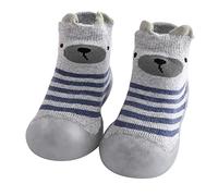 POIUIYQA Zapatos Bebe Primeros Pasos Zapatos Calcetines Bebe, Calcetines Antideslizantes Niño con Suela de Goma Suave Zapatillas Unisex Bebé con Estampado de Dibujos Animados