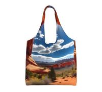 pojknbv Arches National Park - Bolsa de lona extragrande con impresión estándar, reutilizable, para uso diario, compras, playa, viajes, escapadas de fin de semana