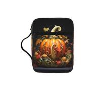 pojknbv Bolsa de almacenamiento de la Biblia con estampado de calabaza otoñal, soporte para escrituras, accesorio religioso, accesorio de viaje devocional