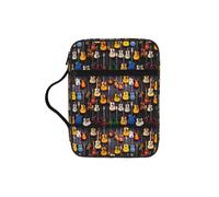 pojknbv Bolsa de almacenamiento de la Biblia con estampado de guitarras, soporte para escrituras, accesorio religioso para iglesia religiosa, viaje devocional