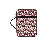 pojknbv Bolsa de almacenamiento de la Biblia con estampado de pingüinos de Navidad, soporte para escrituras, accesorio religioso, accesorio de viaje devocional
