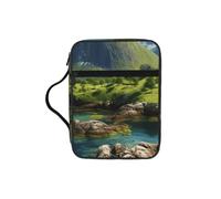 pojknbv Bolsa de almacenamiento de la Biblia con impresión de las Islas Noruegas, soporte para escrituras, accesorio religioso, accesorio de viaje devocional